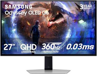 Samsung Odyssey oled g6 360hz 2560x1440 27 диагональ