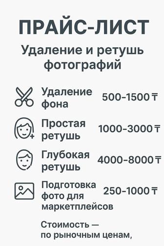 Удаление фона и ретушь фото!