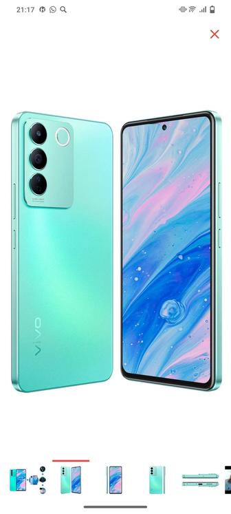 Смартфон Vivo V27e 8 ГБ/128 ГБ зеленый + полный комплект гарантия есть