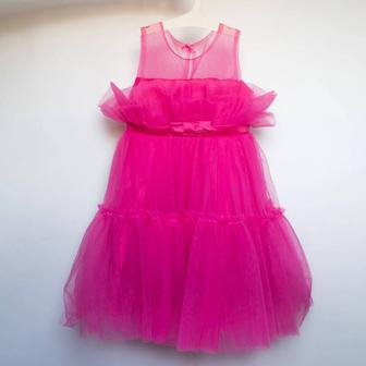 Платье розовое пышное нарядное