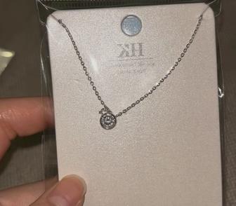 Серебряное ожерелье серебро 925 пробы с moissanitom