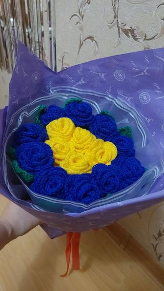 Вязаные цветочки