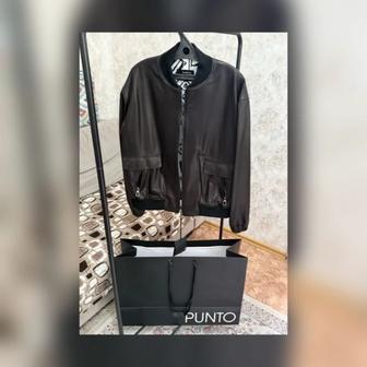Продам новую кожаную куртку бомбер Punto,р.XL.Турция.