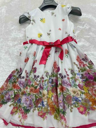 Платье с цветами 10-11л