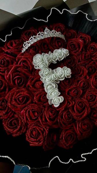 Атласные розы ручной работы