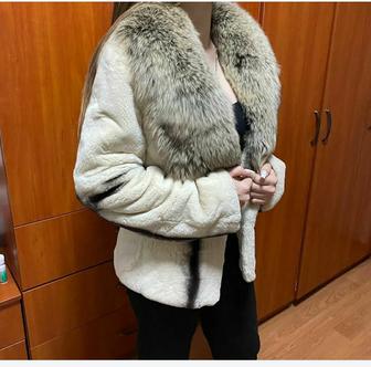 Полушубок воротник песец