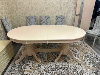 Продам овальный обеденный стол-трансформер 1,83 м