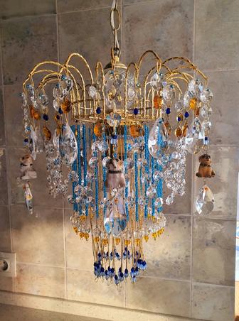 Красивая Люстра Хрустальная Винтажная Чехословакия Апсайклинг