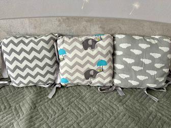 Бортики в кроватку и матрас круглый