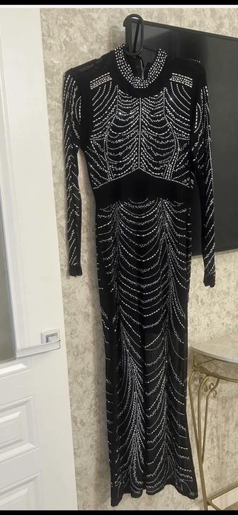 Платье вечерний материал капроновый со стразами турция