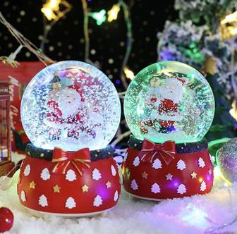 Снежный шар новогодний. Дед мороз музыкальный