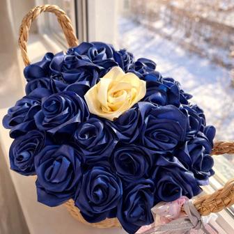 Цветы из атласной ленты