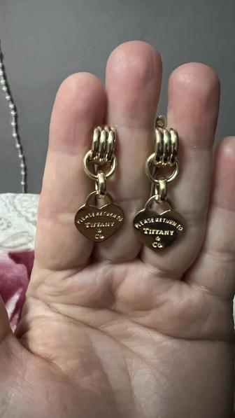 Продаю золотой серьги желтый Италия