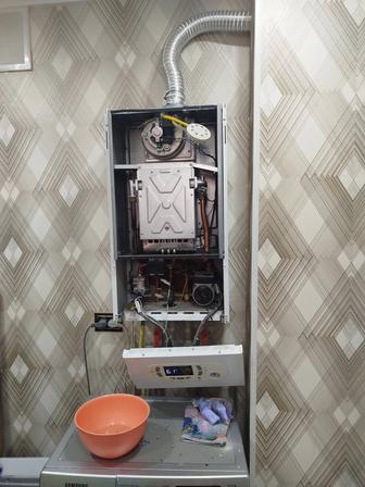 Установка отопительных котлов настенных