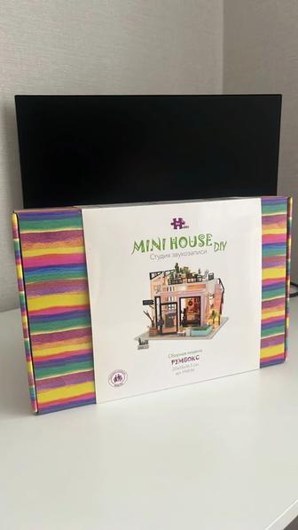 Сборная модель румбокс mini house diy студия звукозаписи 20 x 15 x 16.5 см