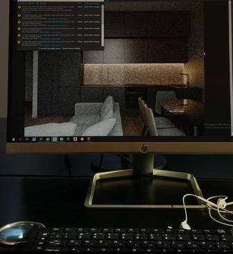 ПК i7-8700 / GTX 1050 Ti / 16 ГБ / SSDHDD монитор и клавиатура HP