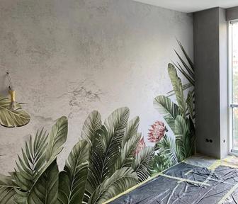 Обои косметический ремонт закатка галтели побелка покраска жидкие обои