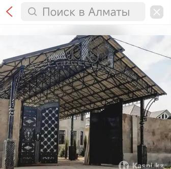 Навес, ворота, топчаны двери из железа любой сложности