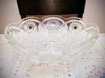 Хрустальная ваза для фруктов диаметр 27 см