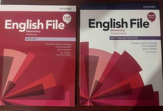 Oxford English File 4th Edition Elementary Students book and Workbook