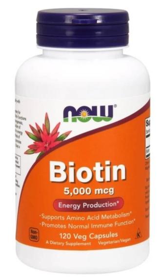 NOW Biotin 5000 мкг капсулы 120 шт