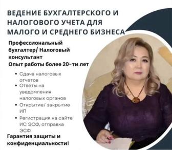 Бухгалтер на аутсорсе/онлайн сопровождение для ИП и ТОО