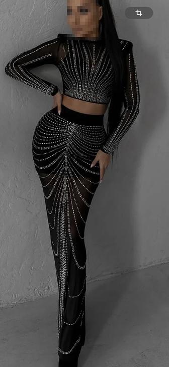 Платье, двойка блестящее Новый год