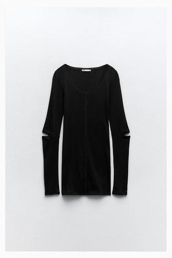 Топ из полупрозрачного 100% хлопка zara