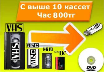 Перезапись (оцифровка) видеокассет на DVD/USB. САМЫЕ НИЗКИЕ ЦЕНЫ