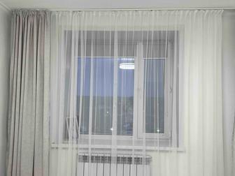 Комплект шторы (тюль 3м. сетка и 2 портьеры по 2м.) ткань лён