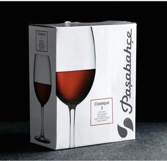 Бокалы для вина Paabahe Classique, 630 мл, набор 2 шт., стекло, прозрачные