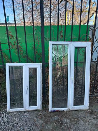 Продам б/у пластиковые окна и двери