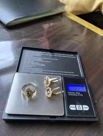 Серебряные наборы кольцо и серьги