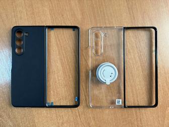 Оригинал чехлы кожаный Leather и прозрачный Clear на Samsung Z Fold 5