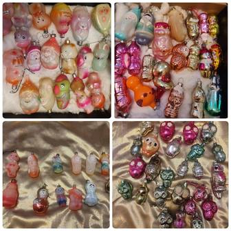 Игрушки елочные стеклянные