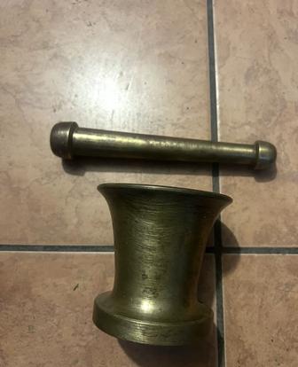 Ступка с пестиком латунная