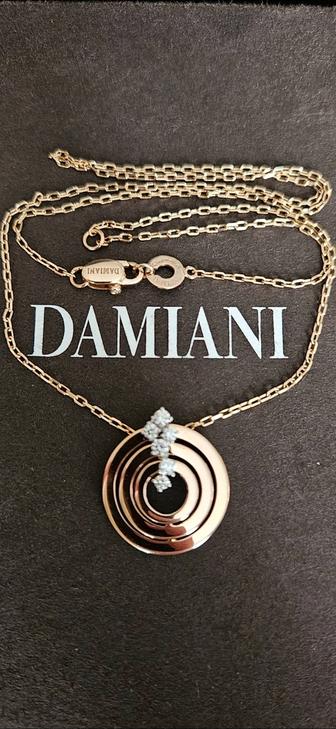 Бренд Damiani оригинал золотая подвеска 750 пробы с бриллиантами