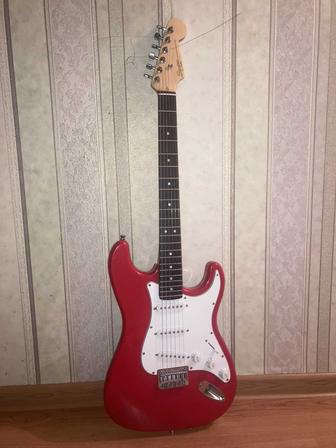 гитара, электро гитара stratocaster fender squier bullet