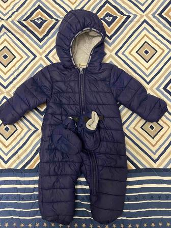 Продам осенне-весенний комбинезон, синего цвета, на рост примерно 70-80р