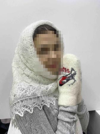 Оренбургская паутинка шаль