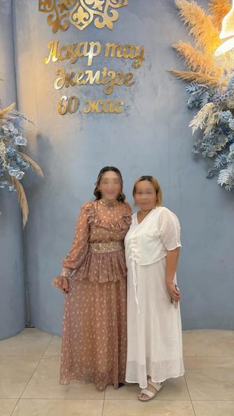 Қоңыр көйлек,тойға 1 рет киілген! Алды қол жұмысымен моншақталған .