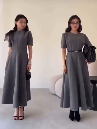 Длинное черное платье
