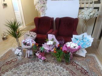Б/у цветы, подаренные сегодня, свежие и красивые