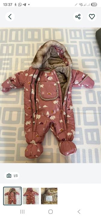 Зимний комбинезон для девочки 67 см