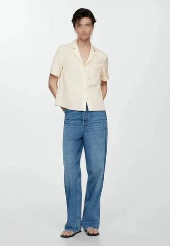 Рубашка манго молочного/бежевого цвета xs