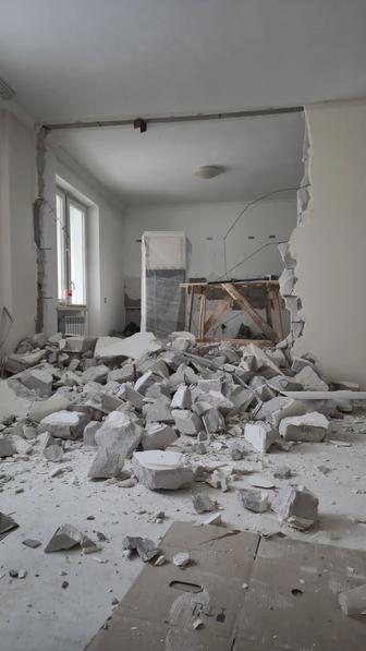 Произвожу демонтаж стен, штукатурки