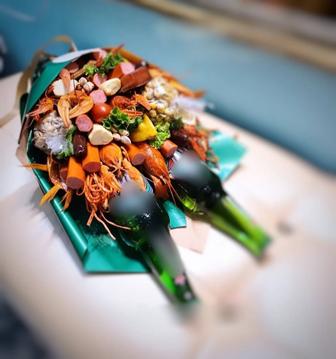 Мужской букет с раками Алматы