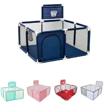 Детский квадратный игровой манеж с кольцом.