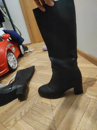 Сапоги зимние кожаные 36р