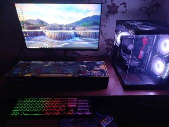 Компьютер в комплекте с монитором, клавиатура, мышь, наушники коврик!